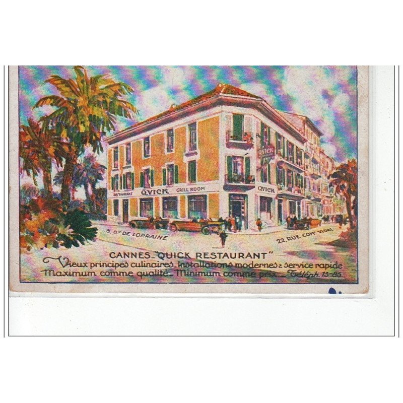 CANNES - """"Quick Restaurant"""" - très bon état