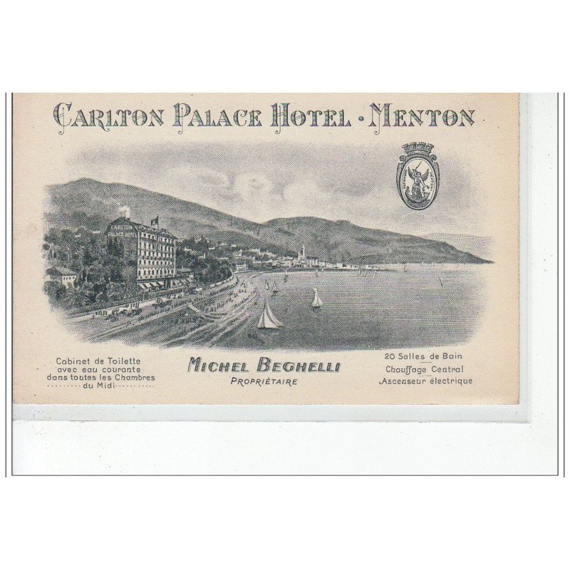 MENTON - Carlton Palace Hotel - très bon état