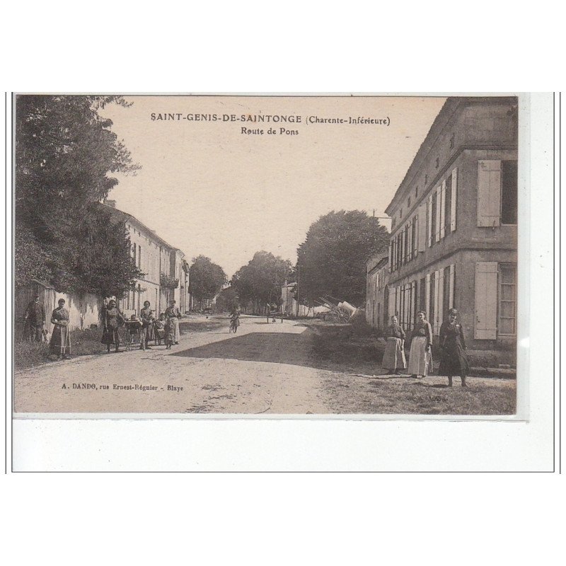 SAINT GENIS DE SAINTONGE - Route de Pons - très bon état