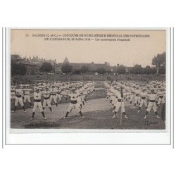 SALBRIS - Concours de Gymnastique Régional des Patronages de l'Orléanais 1914 - Mouvement d'ensemble - très bon état