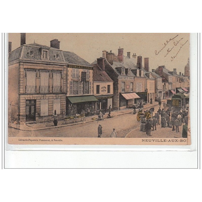 NEUVILLE AUX BOIS - Place du marché - Panoramique (coupé en deux) - très bon état