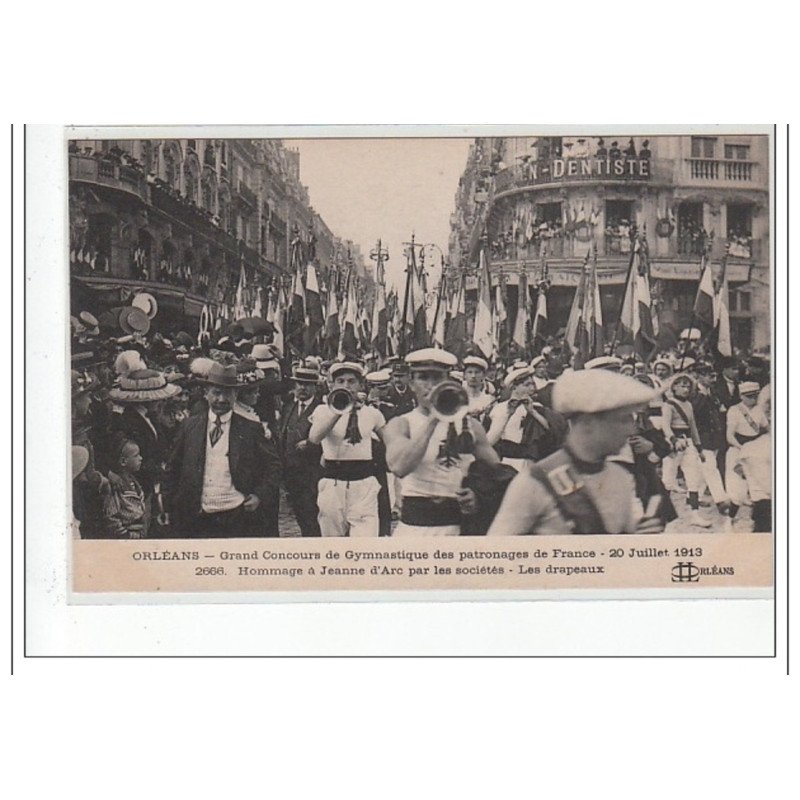 ORLEANS - Grand Concours de Gymnastique des Patronages de France 1913 - Hommage Jeanne d'Arc - très bon état