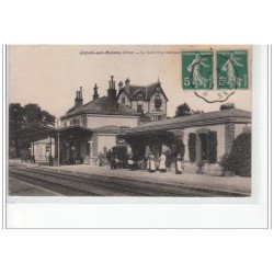 CONDE SUR HUISNE - La Gare (vue intérieure) - très bon état
