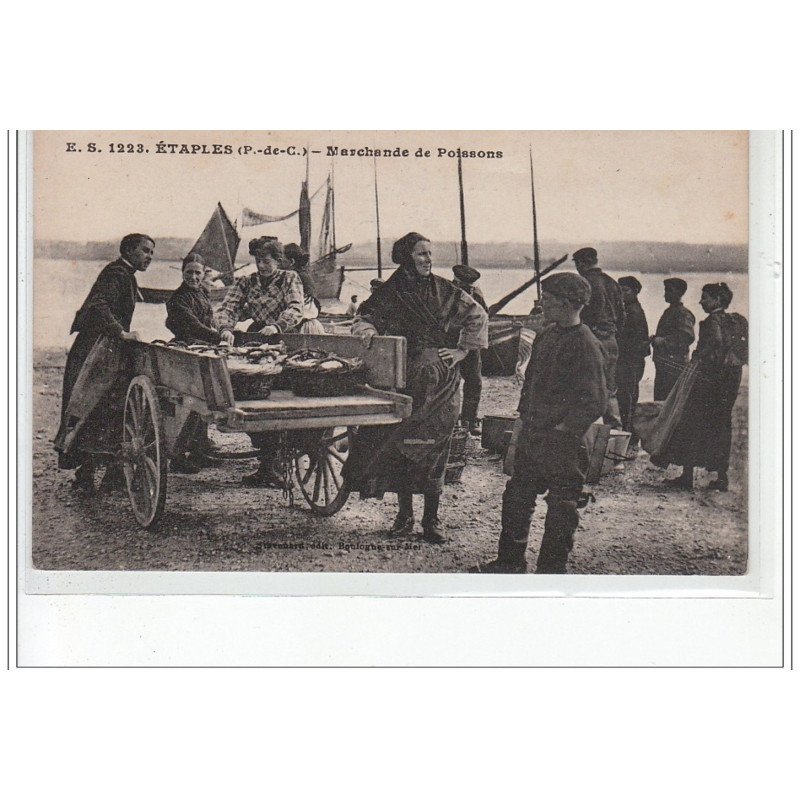 ETAPLES - Marchande de Poissons - très bon état