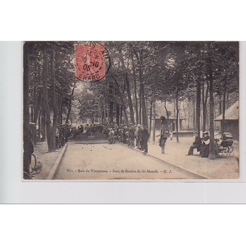 BOIS DE VINCENNES - Jeux de Boules de Saint Mandé - état
