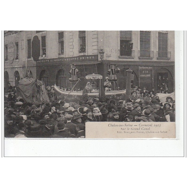 Chalon-sur-Saône - Carnaval 1913 - Sur le Grand Canal - très bon état