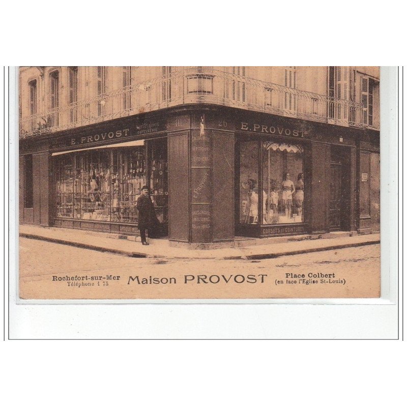 ROCHEFORT : horlogerie - orfevrerie PROVOST -  bon état (timbre décollé au dos)