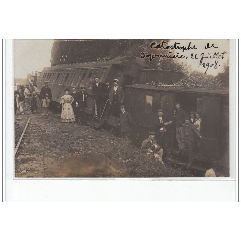 Savonnières : carte photo de l'accident de chemin de fer en 1908 - très bon état