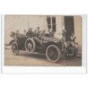 CONNERRE : carte photo automobile - état (un coin manquant et traces au dos)