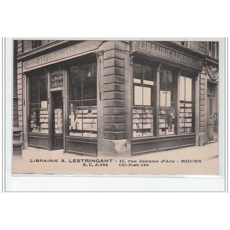 ROUEN : librairie LESTRINGANT (autographe au dos) - très bon état