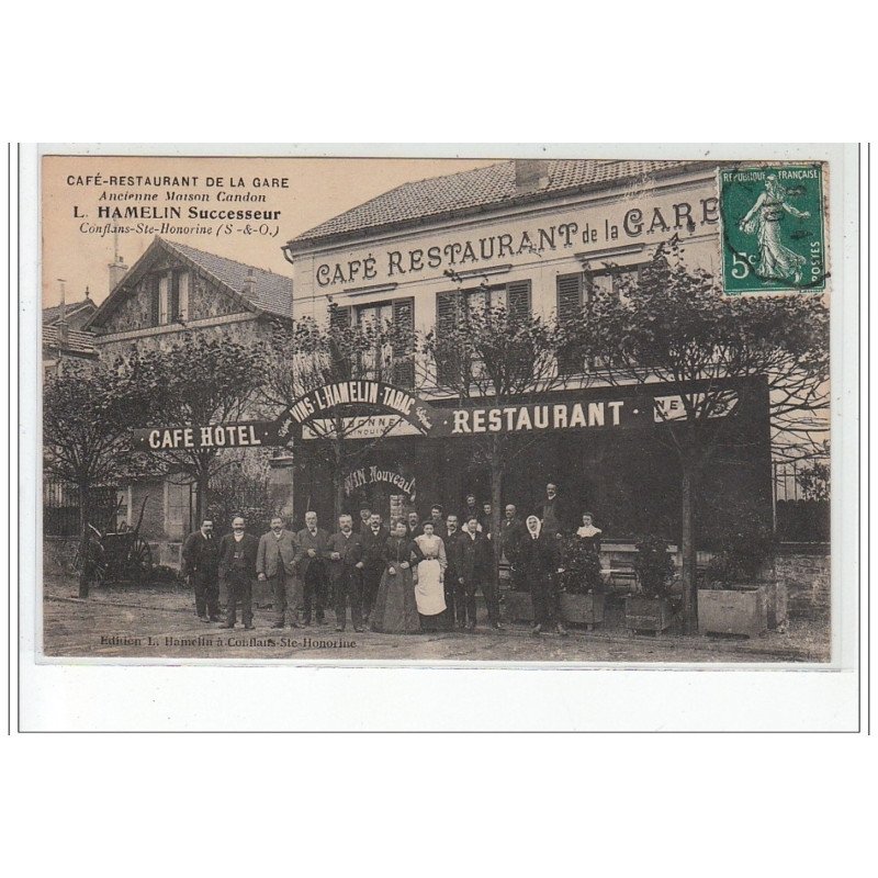 CONFLANS SAINTE HONORINE : café restaurant de la gare HAMELIN - très bon état