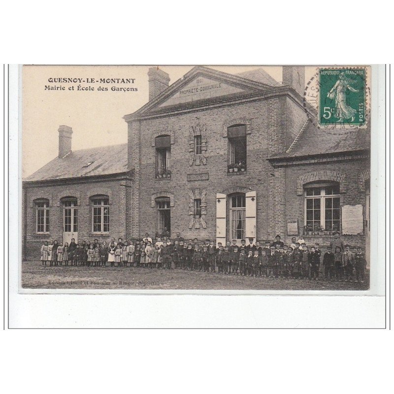 QUESNOY LE MONTANT : mairie et école de garçons  - très bon état