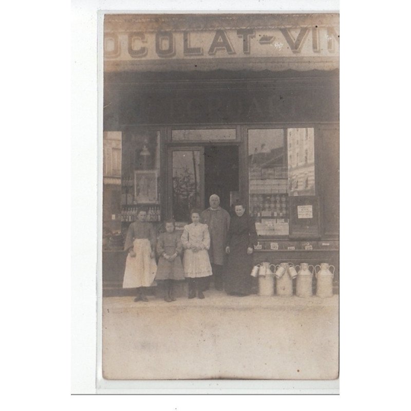 LA GARENNE COLOMBES : carte photo d'une épicerie - très bon état