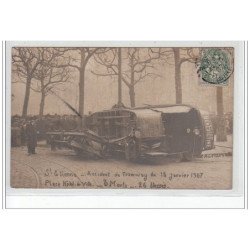 SAINT ETIENNE : carte photo de l'accident de tramway en 1907 - bon état (nom gratté au dos)