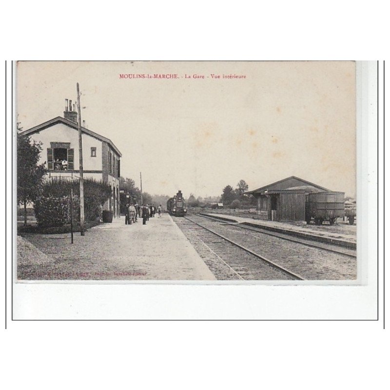 MOULINS LA MARCHE - La gare - Vue intérieure - état