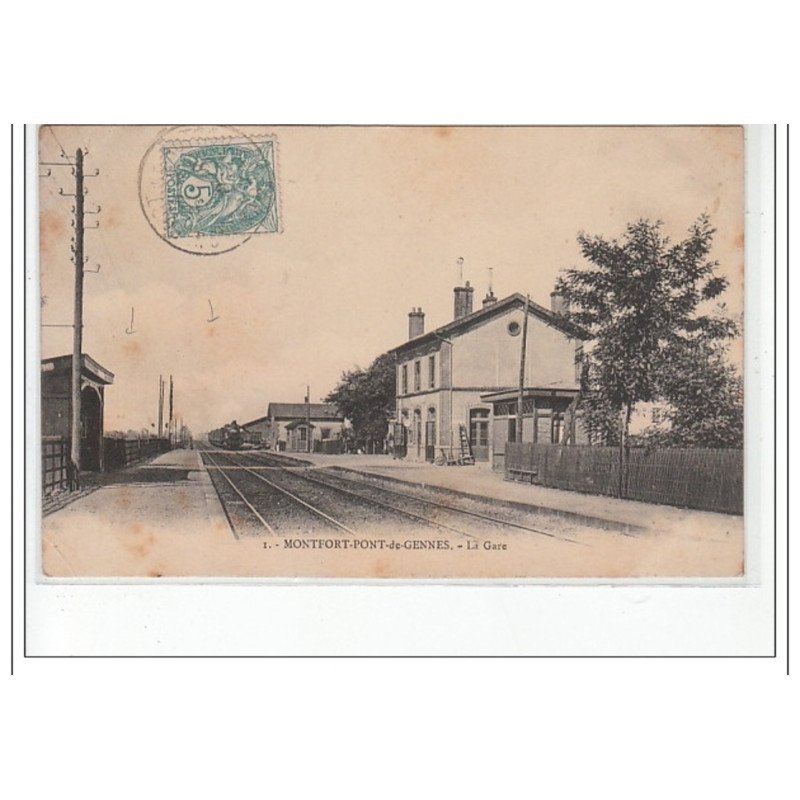 MONTFORT PONT DE GENNES - La gare - état MONTFORT PONT DE GENNES - La gare - état