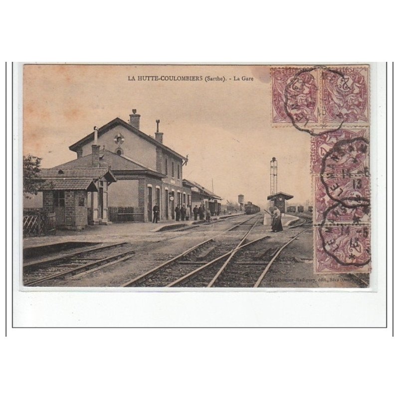 LA HUTTE COULOMBIERS - La gare - très bon état LA HUTTE COULOMBIERS - La gare - très bon état