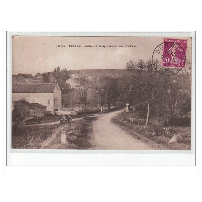 BREVES - Entrée du village, vue du Pont du Canal - Très bon état