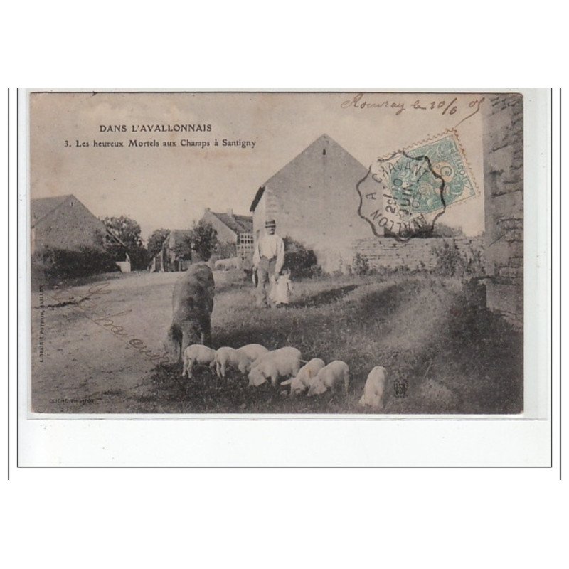 SANTIGNY -Dans l'Avallonais - les Heureux mortels aux Champs à Santigny - très bon état SANTIGNY -Dans l'Avallonais - les Heureux mortels aux Champs à Santigny - très bon état