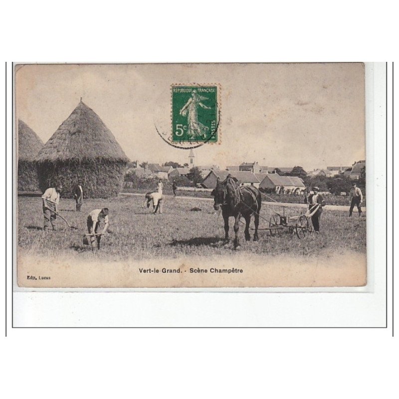VERT LE GRAND - Scène champêtre - très bon état
