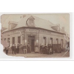 PIERREMANDE ? - lot de 2 cartes photo """"commerce de vins Warnier"""" - état