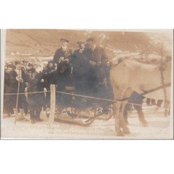 EAUX-BONNES : février 1909 - le Roi d'Espagne au concours de ski - Très bon état