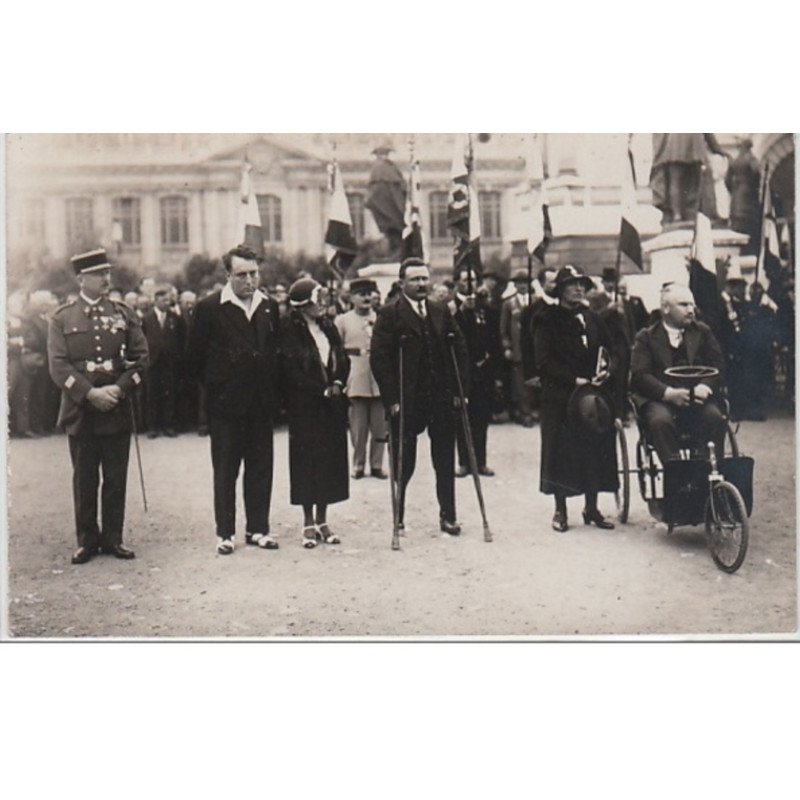 BELFORT : lot de 2 cartes photo de la remise du drapeau en 1933 - très bon état