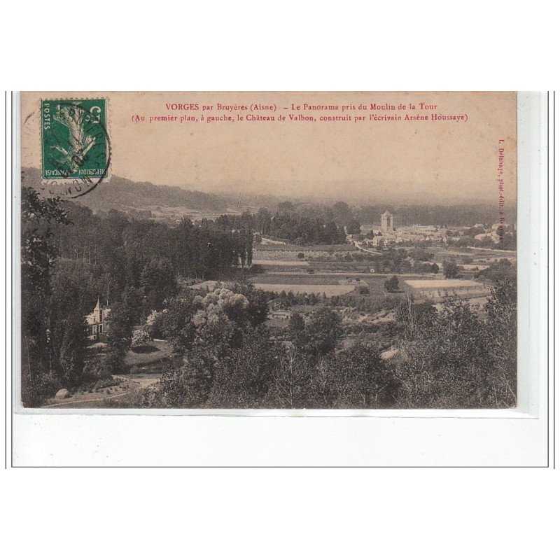 VORGES par BRUYERES - Le panorama pris du Moulin de la tour (au premier plan, château de Valbon) - très bon état