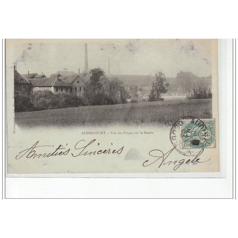 AUDINCOURT - Vue des Forges sur le Doubs - très bon état