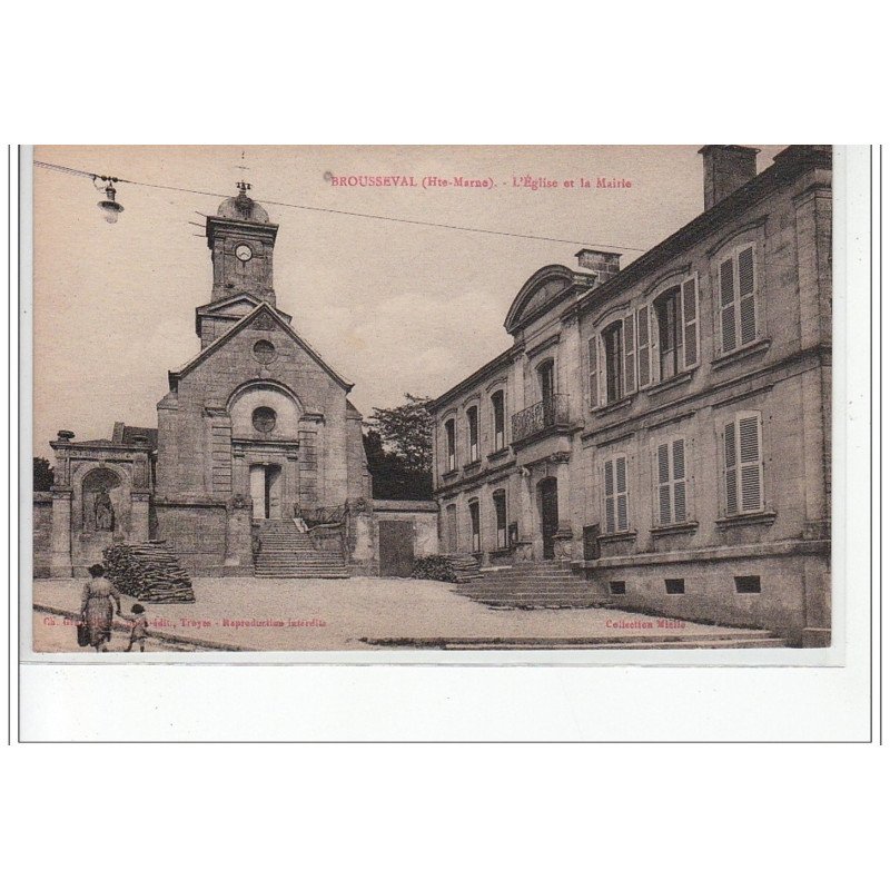 BROUSSEVAL - L'église et la Mairie - très bon état
