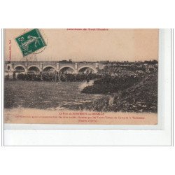 Pont de FONTENOY SUR MOSELLE - Les Allemands après la reconstruction des deux arches détruites en 1870 - très bon état