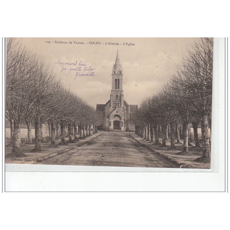 Environs de VANNES - COLPO - L'avenue - l'église - très bon état