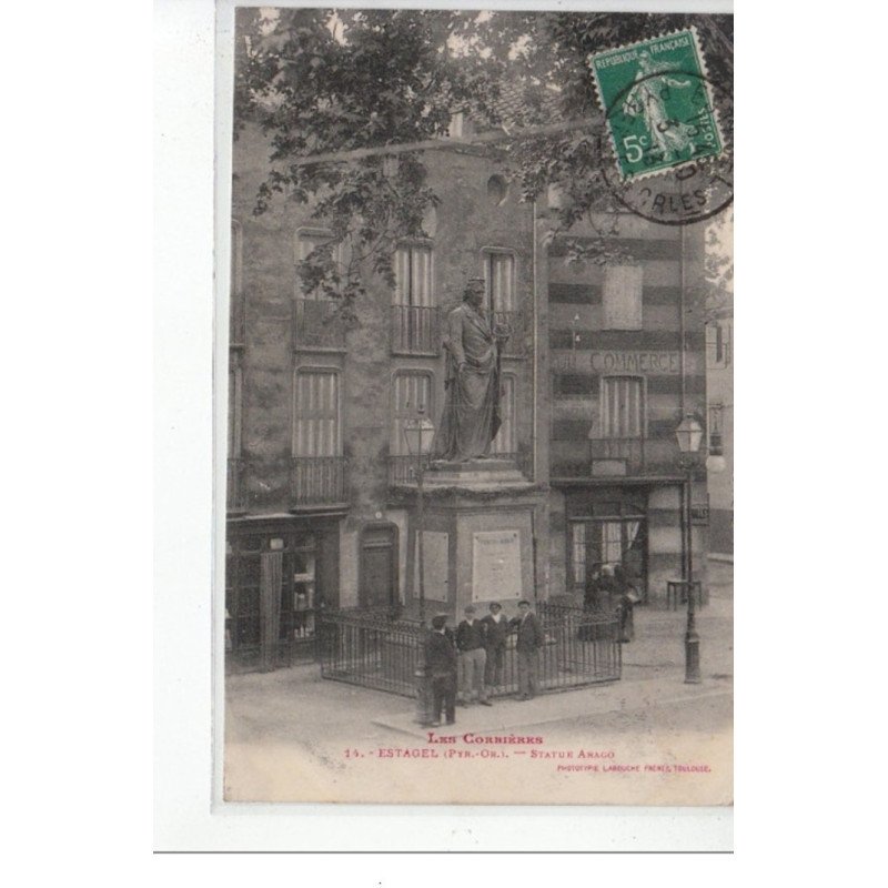 LES CORBIERES - ESTAGEL - Statue Arago - très bon état