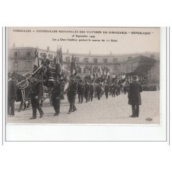 VERSAILLES - Funérailles Nationales des Victimes du Dirigeable """"République"""" 1909 - départ de la caserne - très bon