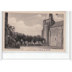 CELLE L'EVESCAULT - La Place et l'Eglise - très bon état