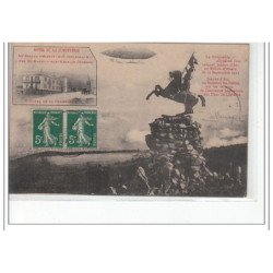LE BALLON D'ALSACE - Le dirigeable """"Adjudant Réau"""" et la statue de Jeanne d'Arc - Hôtel de la Jumenterie - très bo