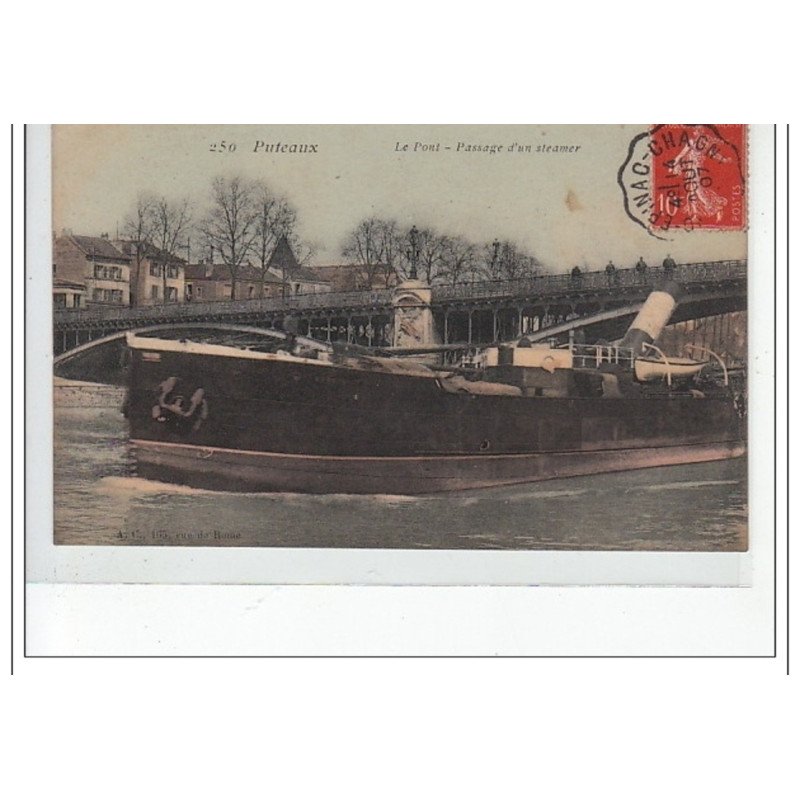 PUTEAUX - Le Pont - Passage d'un steamer - très bon état
