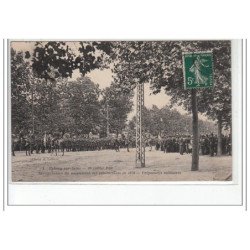 EPINAY SUR SEINE - 1908 - Inauguration du monument des combattants de 1870 - préparatifs militaires - très bon état