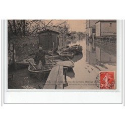 ALFORTVILLE - La Grande Crue de la Seine 1910 - Embarcadère de canots Berthon de la Rue Victor Hugo - très bon état