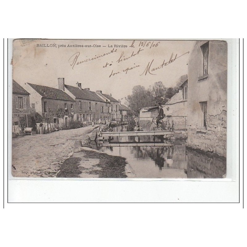 BAILLON, près ASNIERES SUR OISE - La rivière - très bon état