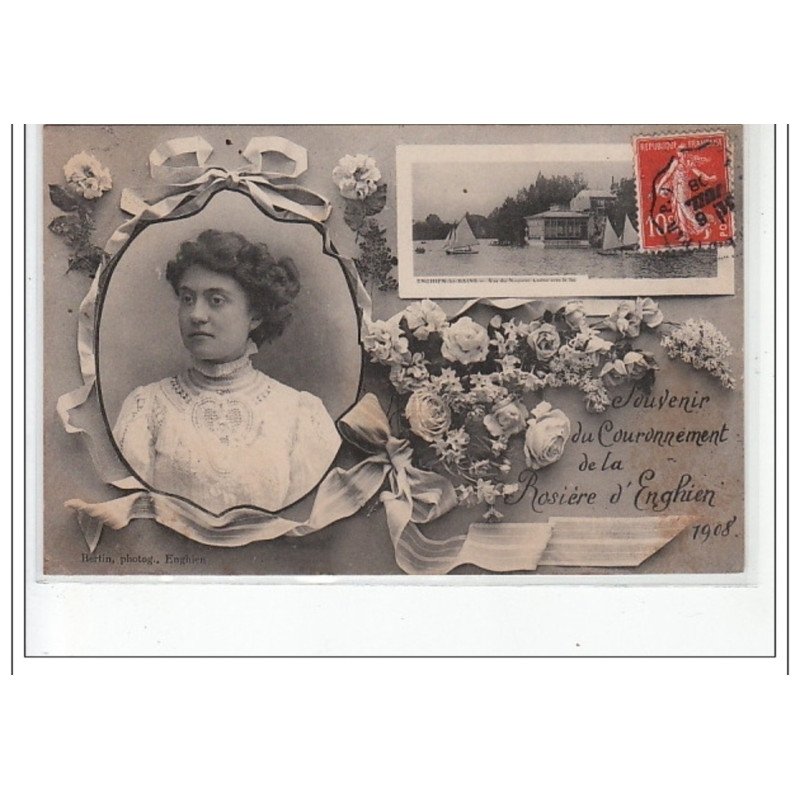 ENGHIEN LES BAINS - Souvenir du couronnement de la Rosière d'Enghien 1908 - très bon état