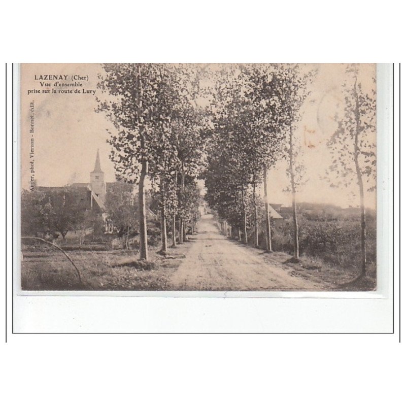 LAZENAY - Vue d'ensemble prise sur la route de Lury - très bon état