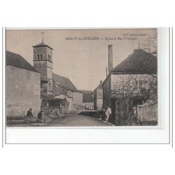 DRACY LES COUCHES - Eglise et rue Principale - très bon état