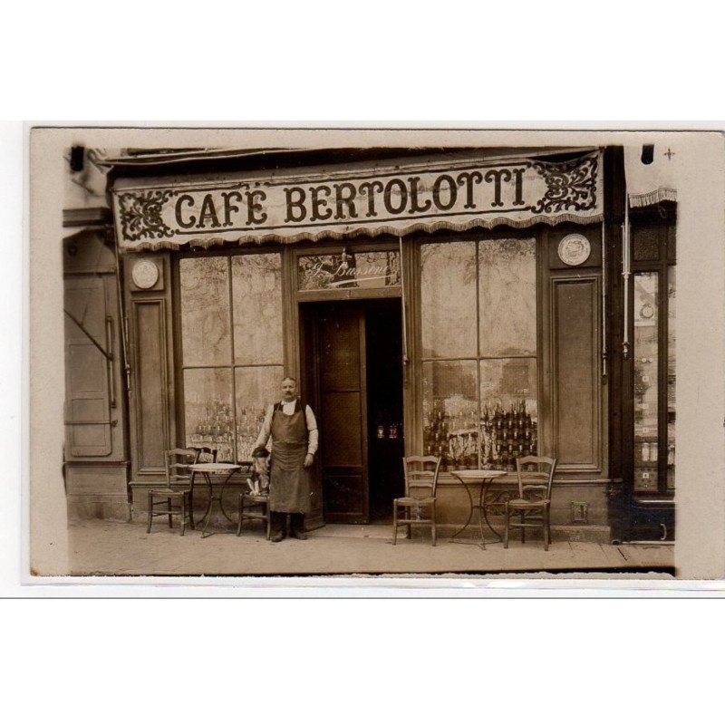 NICE : carte photo du café BERTOLOTTI vers 1910 - très bon état