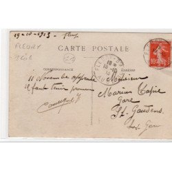 FLEURY : carte photo d'un atelier de coupe de bois vers 1910 - très bon état