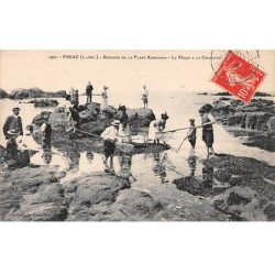 PIRIAC - Rochers de la Plage Korechen - La Pêche à la Crevette - très bon état