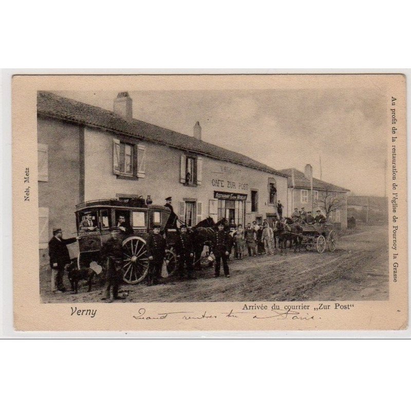 VERNY : l'arrivée du courrier """"Zur Post"""" (édition NELS) - très bon état VERNY : l'arrivée du courrier """"Zur Post"""" (édition NELS) - très bon état