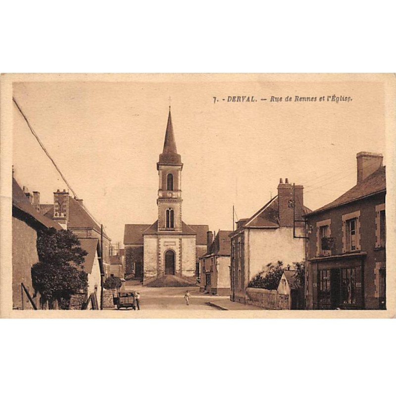 DERVAL - Rue de Rennes et l'Eglise - très bon état