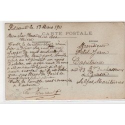 PUTEAUX : carte photo  agriculture (herse et attelage) vers 1910 - très bon état