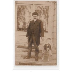 BOURG LA REINE : carte photo du poète André THEURIET vers 1910 - très bon état